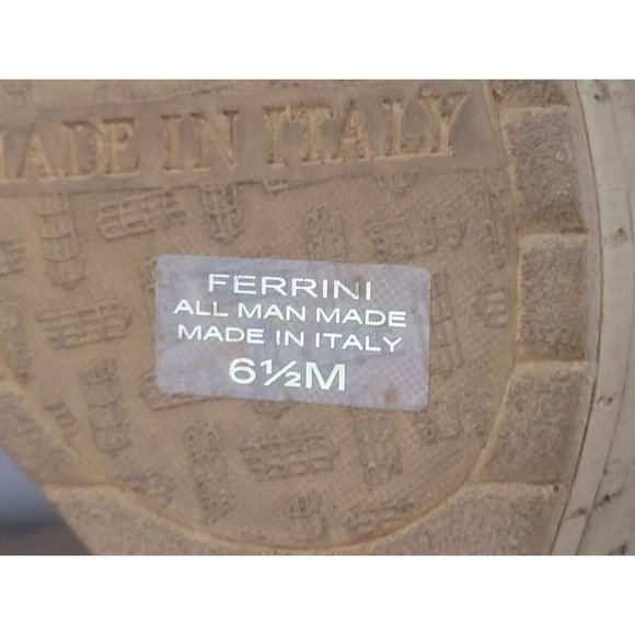 Italian Shoemakers Ferrini Cork Wedge Sandals Size 6.5 Boho Summer Festival - Picture 10 of 10